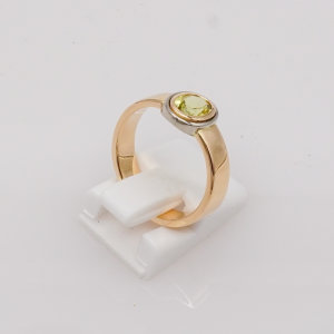 Ring, 750/°°°Rot-Weißgold, Grossular