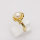 Ring, 585/°°°Gelbgold, Kordeldraht und Perle