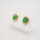 Ohrstecker mit Tsavorit Cabochon, 750/Gelbgold