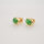 Ohrstecker mit Tsavorit Cabochon, 750/Gelbgold