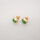 Ohrstecker mit Tsavorit Cabochon, 750/Gelbgold