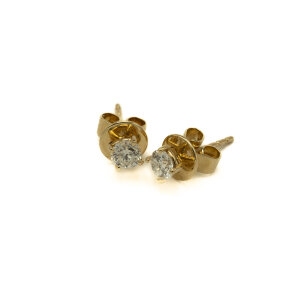 Ohrstecker 585/Gelbgold mit Brillanten zus. 0,44ct  Tw/SI
