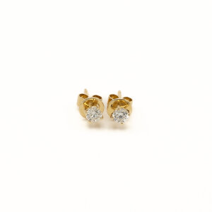 Ohrstecker 585/Gelbgold mit Brillanten zus. 0,44ct  Tw/SI