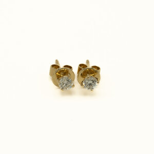 Ohrstecker 585/Gelbgold mit Brillanten zus. 0,44ct  Tw/SI