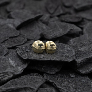 Ohrstecker "Scheibe", 585/Gelbgold