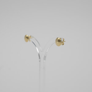 Ohrstecker "Scheibe", 585/Gelbgold