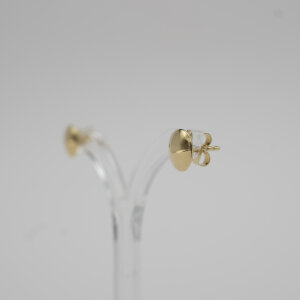 Ohrstecker "Scheibe", 585/Gelbgold
