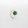 Ring mit Achat, Silber und Gelbgold