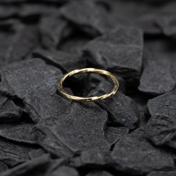 Ring gedreht, 750/Gelbgold