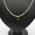 Kette Zirkon mit Anhänger Citrin, 585/Gelbgold