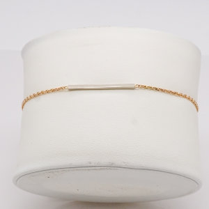 Armband, 585/°°°Rot-Weißgold, dünn