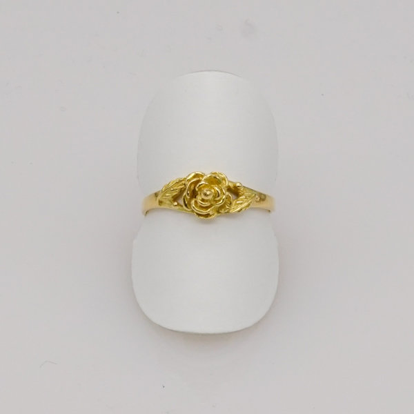 Ring, 750/&deg;&deg;&deg;Gelbgold, Blume