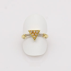 Ring, 585/°°°Gelb-Weißgold, Brillanten,...