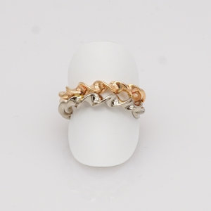 Ring, 585/°°°Weiß-Rotgold,...
