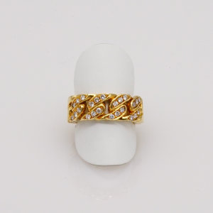 Ring, 750/°°°Gelbgold, Billanten, Einzelstück
