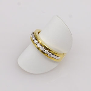 Ring, 585/°°°Gelb-Weißgold, Brillanten