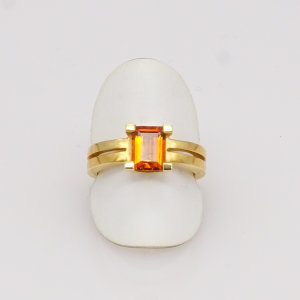 Ring, 585/&deg;&deg;&deg;Gelbgold, Citrin