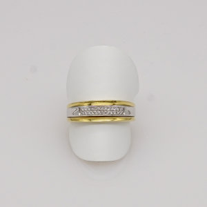 Ring, 585/°°°Gold, bicolor, Brillanten